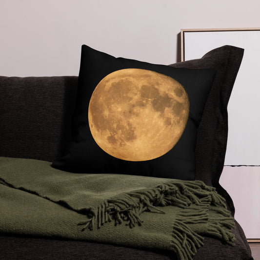 Premium Pillow - An October Moon, Moon Art, Lunar Art, Seasonal Art, Autumn Art, Halloween Art, Nature Art, Couch Art, Bedroom Art, Living Room Art, Home Décor, Photography,