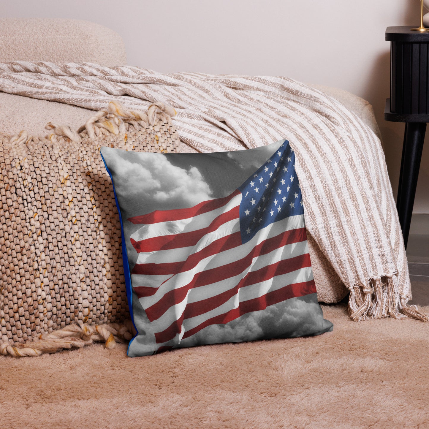 Premium Pillow Case - Old Glory, The American Flag, Color Splash, Photography, Stylized Art, Red, White And Blue