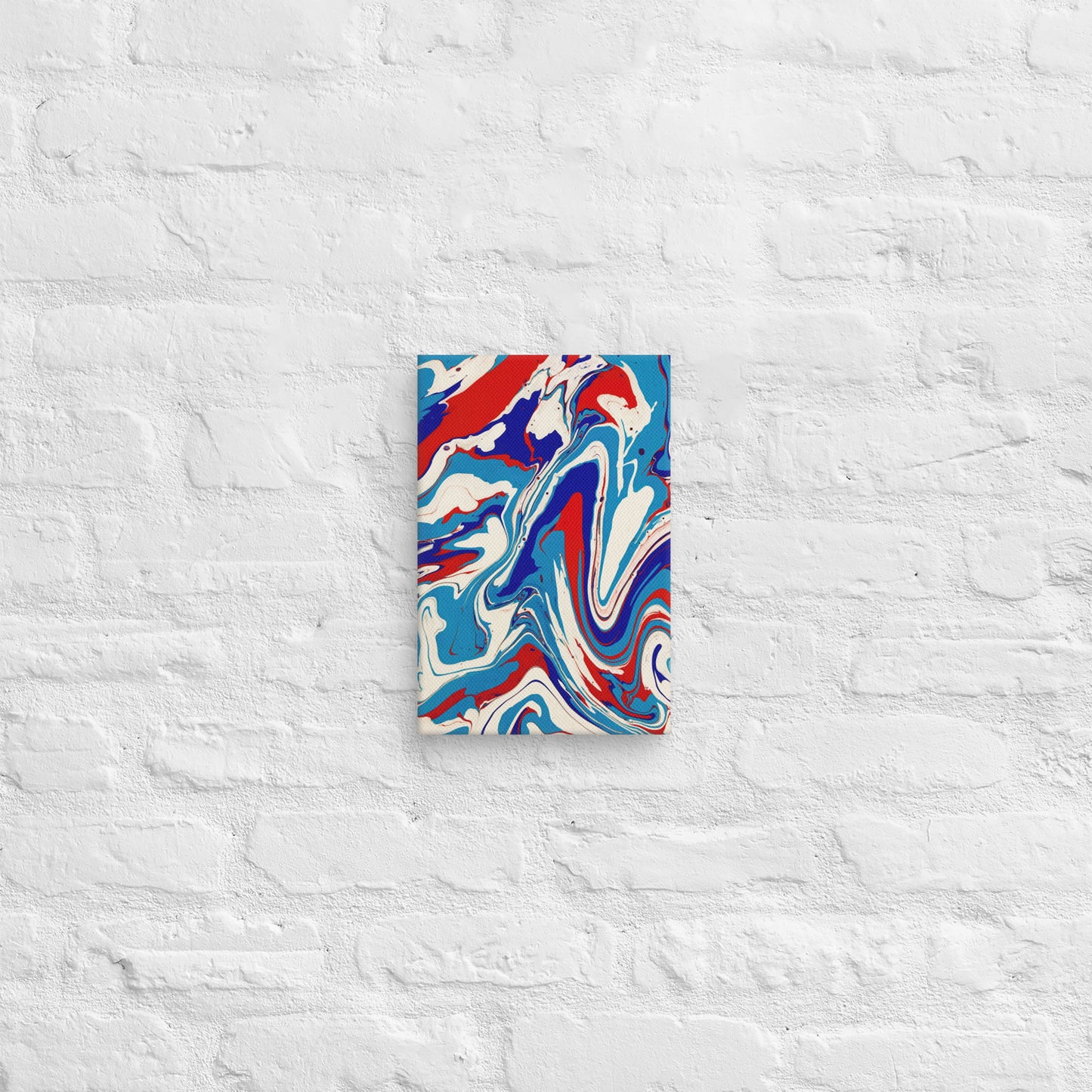 Canvas - Abstract I, Red, White and Blue, Talovon Art, Surreal Art, Stylized Art, Wall Art, Abstract Art, Flow Painting, Acrylic Painting, Colorful Art, Vibrant Art,