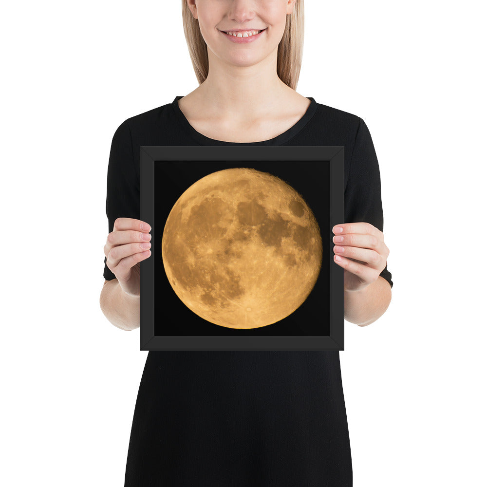 Framed Poster - An October Moon, Moon Art, Lunar Art, Seasonal Art, Autumn Art, Halloween Art, Nature Art, Wall Art, Bedroom Art, Living Room Art, Home Décor, Photography,