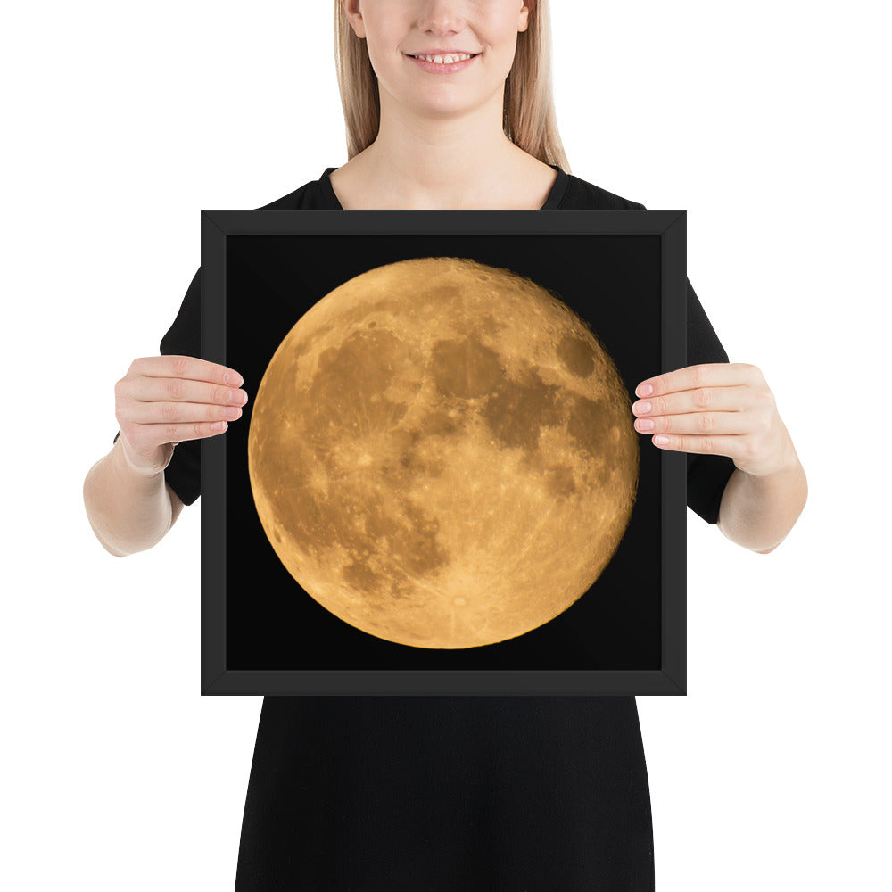 Framed Poster - An October Moon, Moon Art, Lunar Art, Seasonal Art, Autumn Art, Halloween Art, Nature Art, Wall Art, Bedroom Art, Living Room Art, Home Décor, Photography,