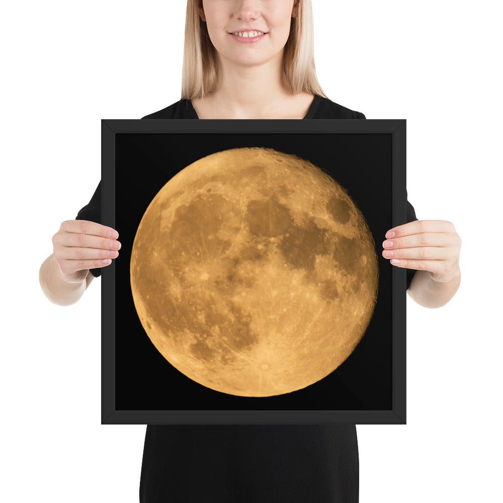 Framed Poster - An October Moon, Moon Art, Lunar Art, Seasonal Art, Autumn Art, Halloween Art, Nature Art, Wall Art, Bedroom Art, Living Room Art, Home Décor, Photography,