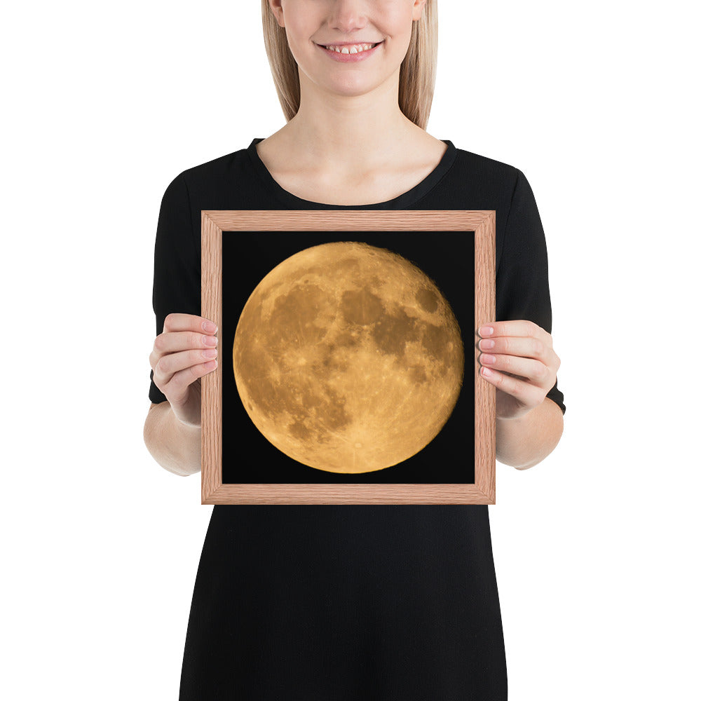 Framed Poster - An October Moon, Moon Art, Lunar Art, Seasonal Art, Autumn Art, Halloween Art, Nature Art, Wall Art, Bedroom Art, Living Room Art, Home Décor, Photography,