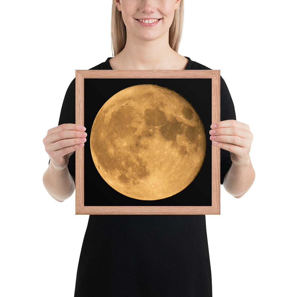 Framed Poster - An October Moon, Moon Art, Lunar Art, Seasonal Art, Autumn Art, Halloween Art, Nature Art, Wall Art, Bedroom Art, Living Room Art, Home Décor, Photography,