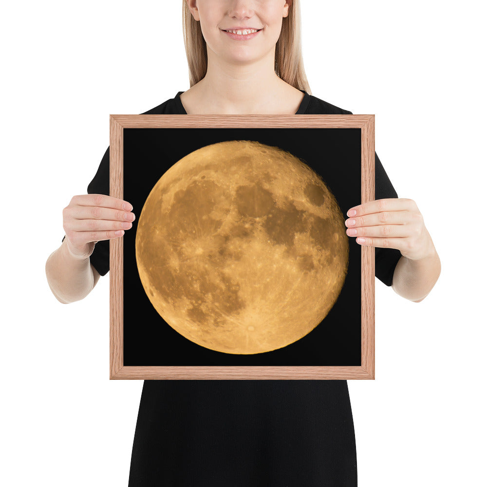 Framed Poster - An October Moon, Moon Art, Lunar Art, Seasonal Art, Autumn Art, Halloween Art, Nature Art, Wall Art, Bedroom Art, Living Room Art, Home Décor, Photography,