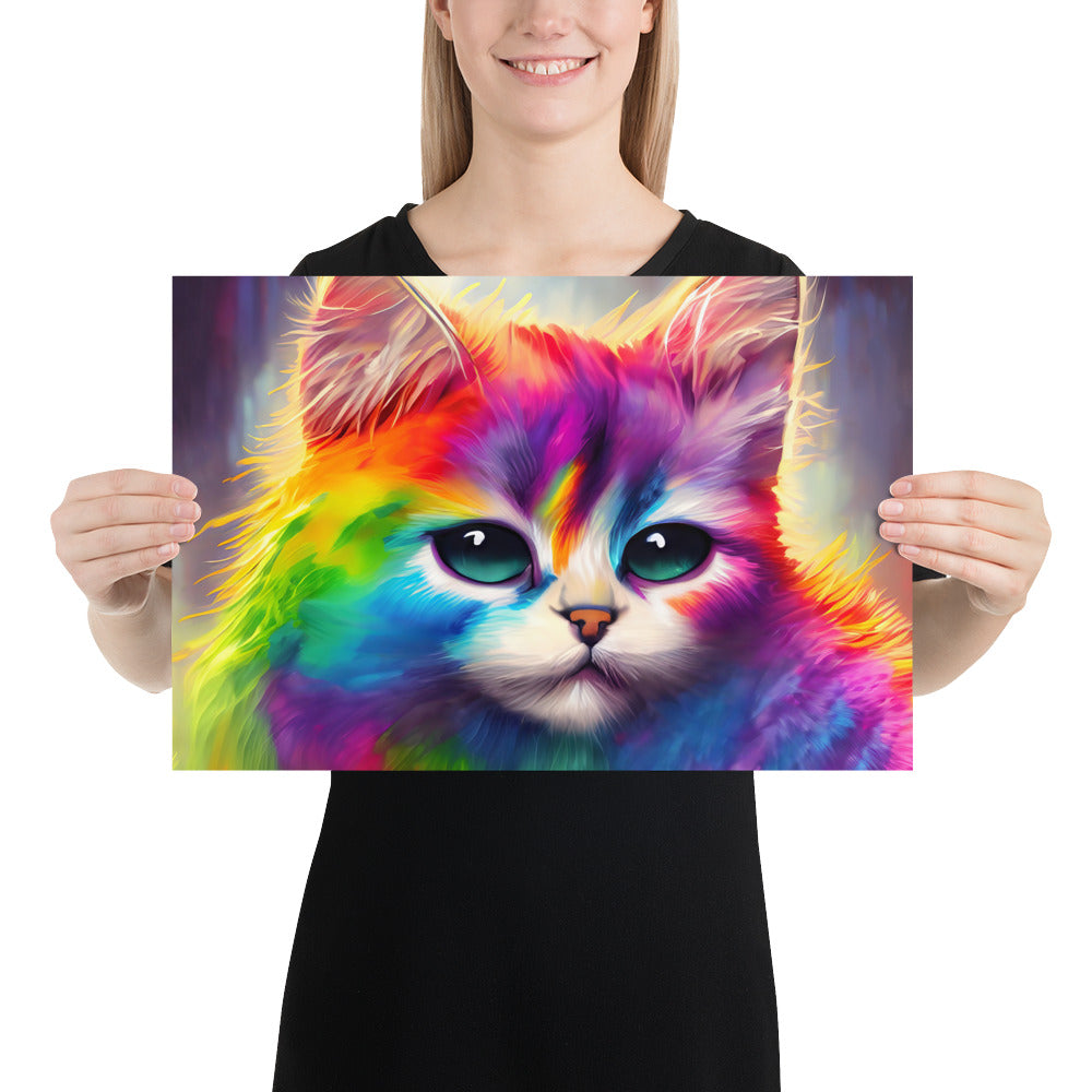 cat, feline, cats, pets, rainbow, colors, colorful, vibrant,