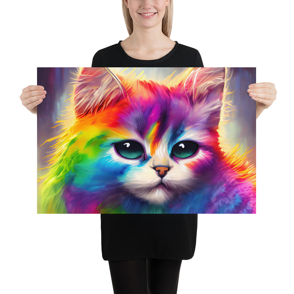 cat, feline, cats, pets, rainbow, colors, colorful, vibrant,