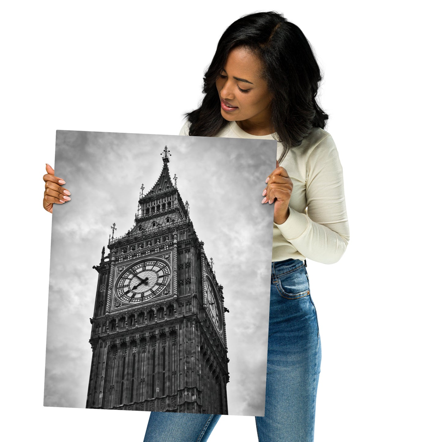 Metal Prints - Big Ben, Photo Art, Black And White Art, Gothic Art, Wall Art, Bedroom Art, Living Room Art, Home Décor, London, Britain, UK, Travel, Photography, Black And White,