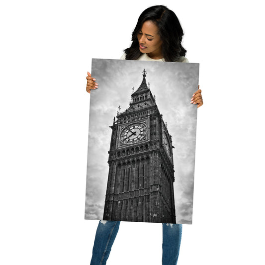 Metal Prints - Big Ben, Photo Art, Black And White Art, Gothic Art, Wall Art, Bedroom Art, Living Room Art, Home Décor, London, Britain, UK, Travel, Photography, Black And White,