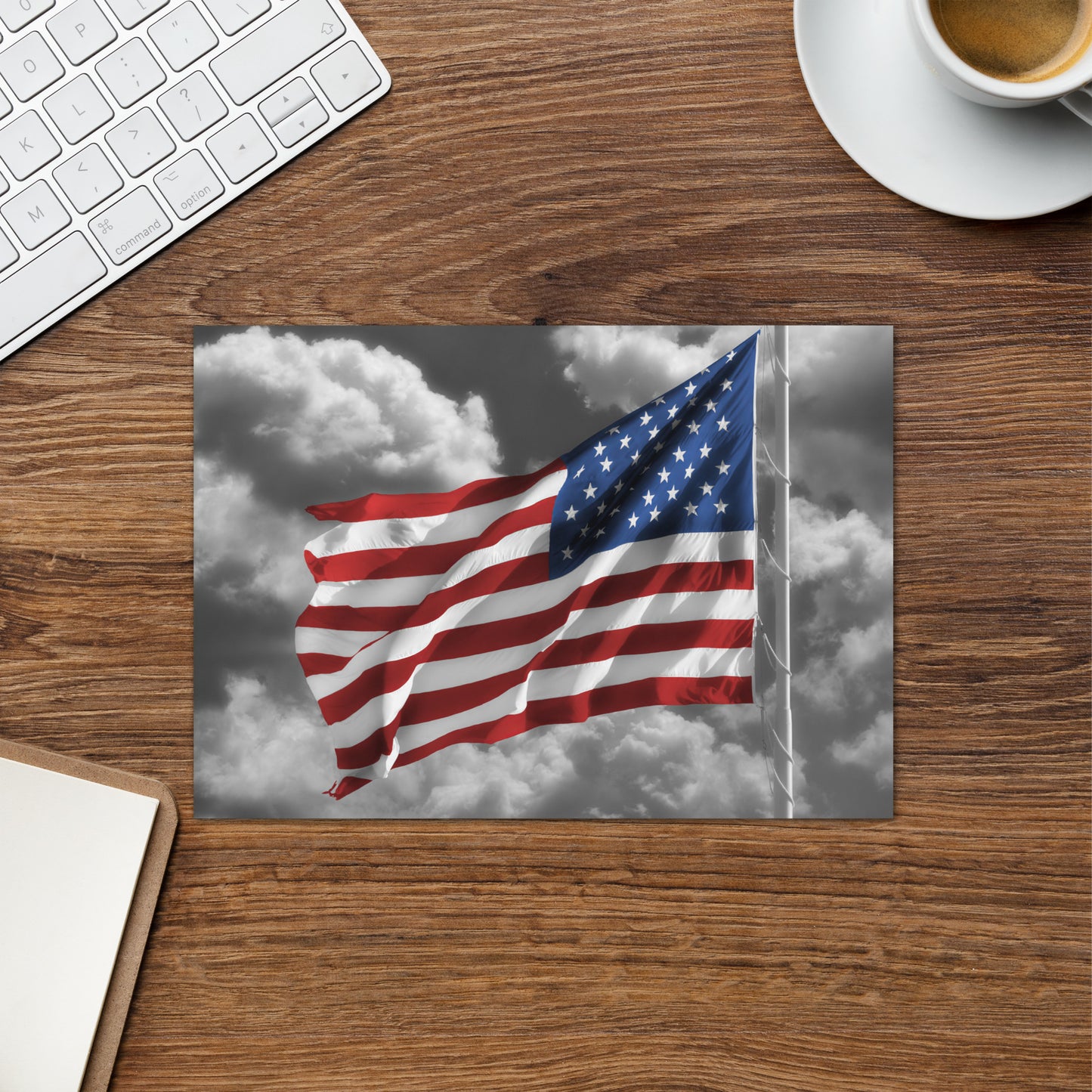 Greeting Card - Old Glory, The American Flag, Color Splash, Photography, Stylized Art, Red, White And Blue