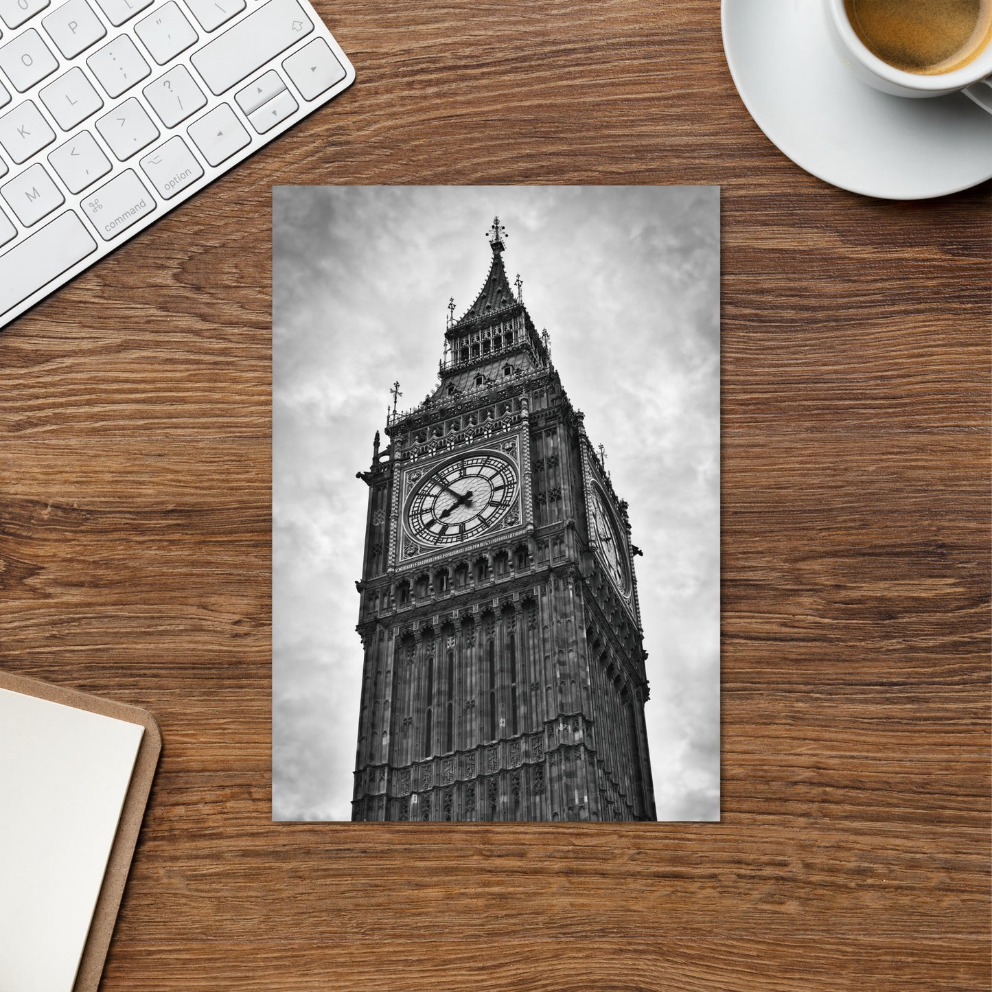 Greeting Card - Big Ben, Photo Art, Black And White Art, Gothic Art, Wall Art, Bedroom Art, Living Room Art, Home Décor, London, Britain, UK, Travel, Photography, Black And White,