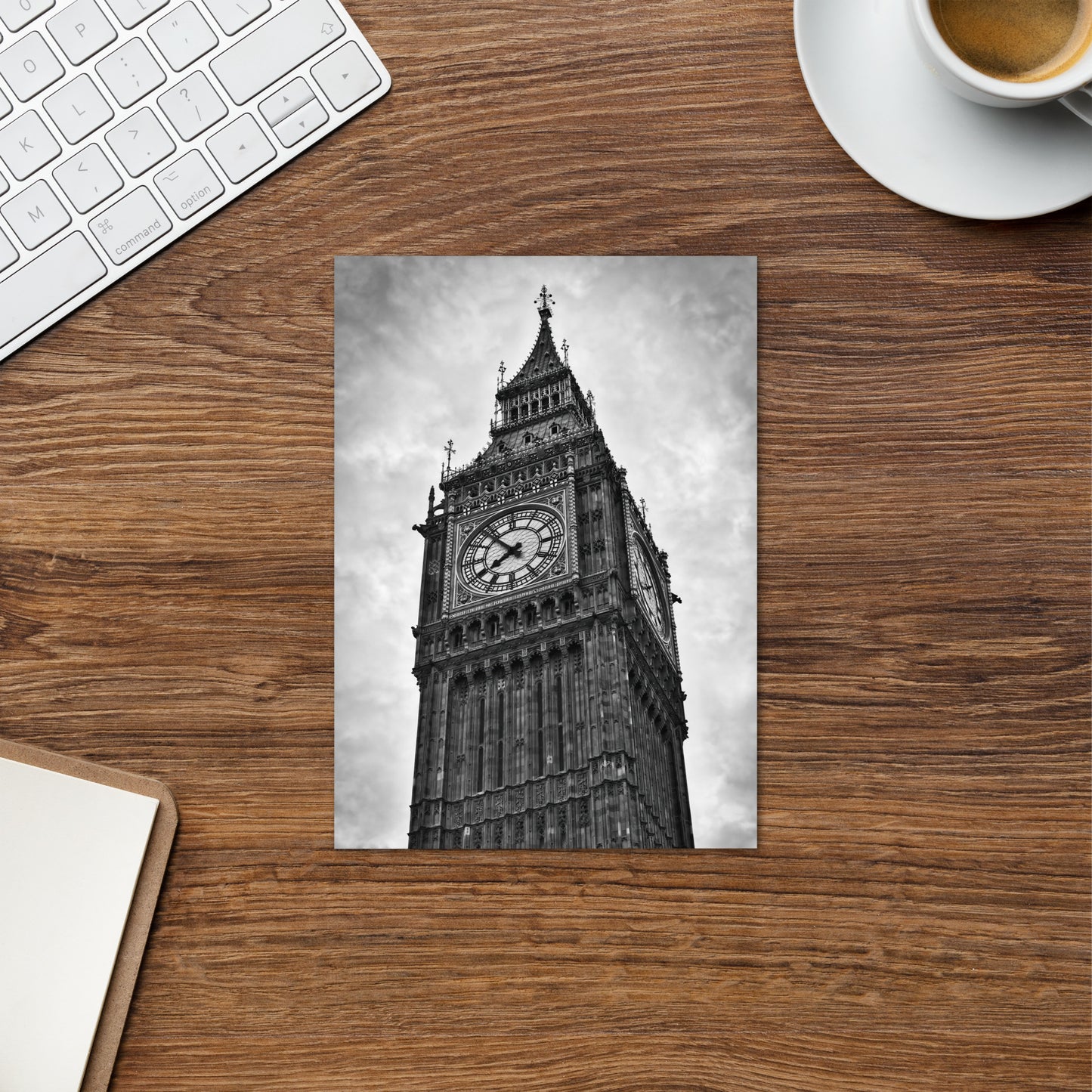 Greeting Card - Big Ben, Photo Art, Black And White Art, Gothic Art, Wall Art, Bedroom Art, Living Room Art, Home Décor, London, Britain, UK, Travel, Photography, Black And White,