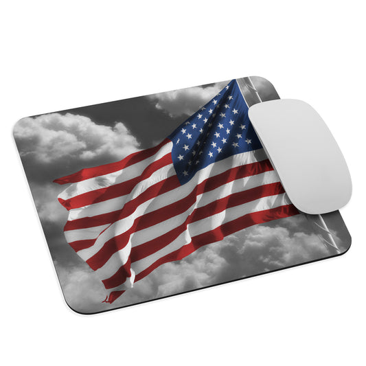 Mouse Pad - Old Glory, The American Flag, Color Splash, Photography, Stylized Art, Red, White And Blue