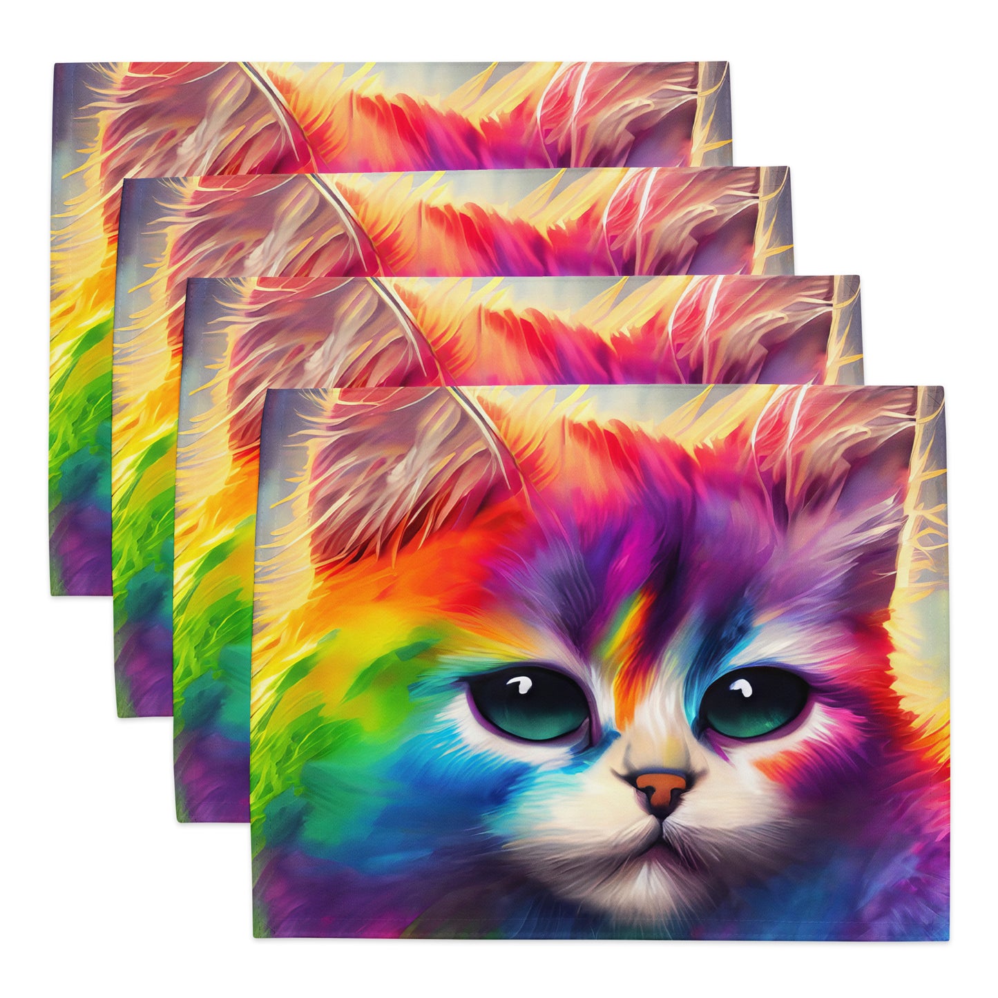 cat, feline, cats, pets, rainbow, colors, colorful, vibrant,