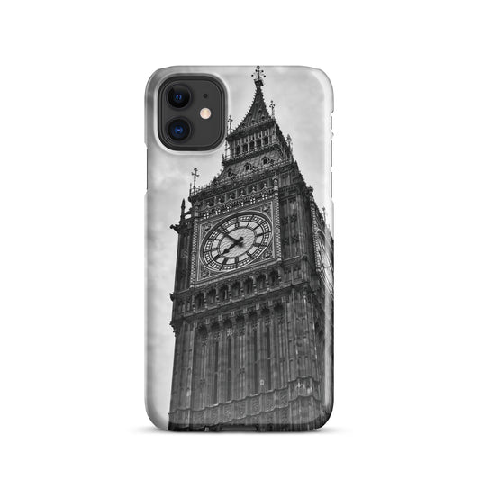 Snap Case For iPhone® - Big Ben, Photo Art, Black And White Art, Gothic Art, Tech Art, Phone Case, Home Décor, London, Britain, UK, Travel, Photography, Black And White,