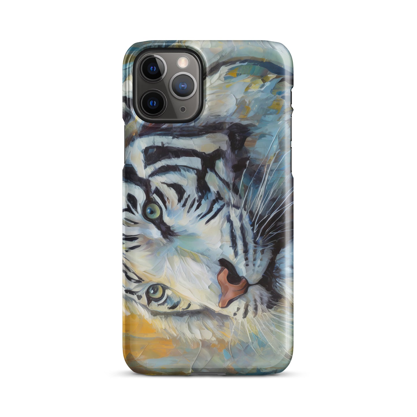 Snap case for iPhone - A White Tiger, Feline Art, Cat Art, Wildlife Art, Nature Art, Tiger Art, White Tiger Art, Wall Art, Living Room Art, Bedroom Art, Exotic Animal Art, Painting, Art,