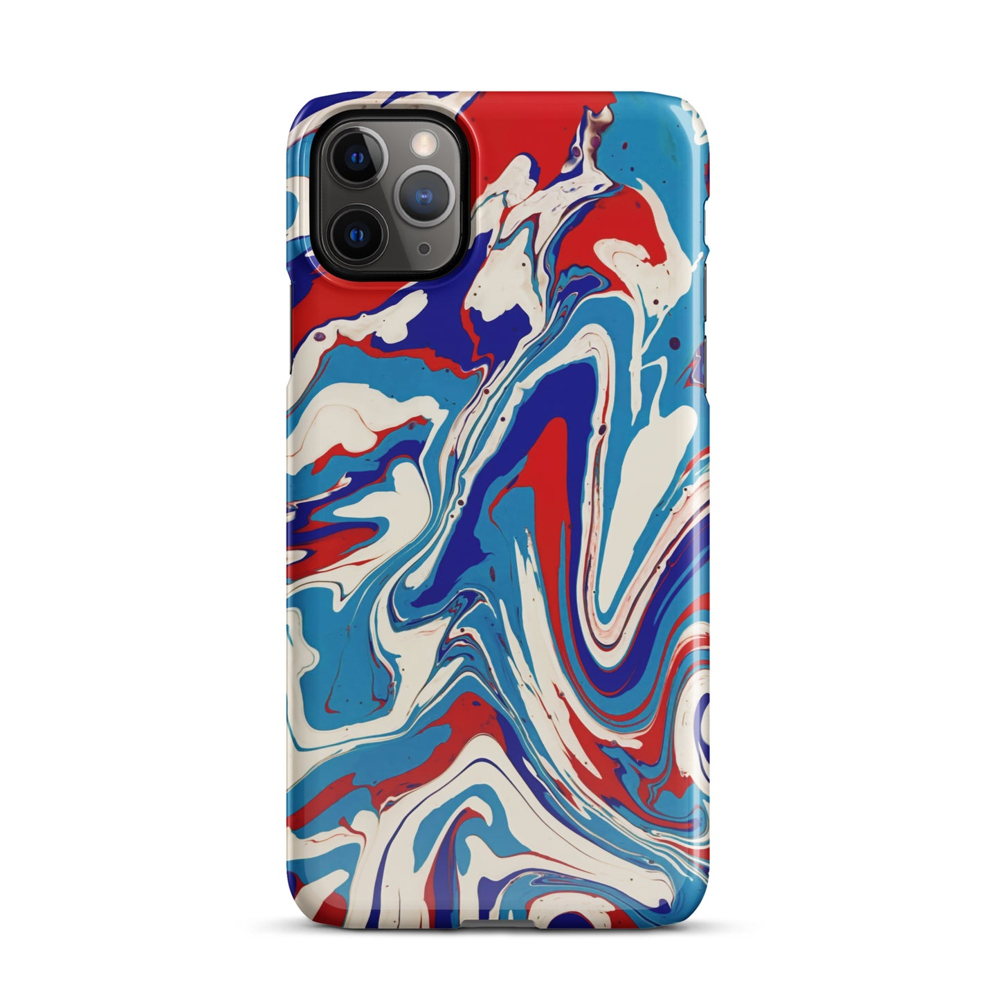 Snap case for iPhone® - Abstract I, Red, White and Blue, Talovon Art, Surreal Art, Stylized Art, Wall Art, Abstract Art, Flow Painting, Acrylic Painting, Colorful Art, Vibrant Art,