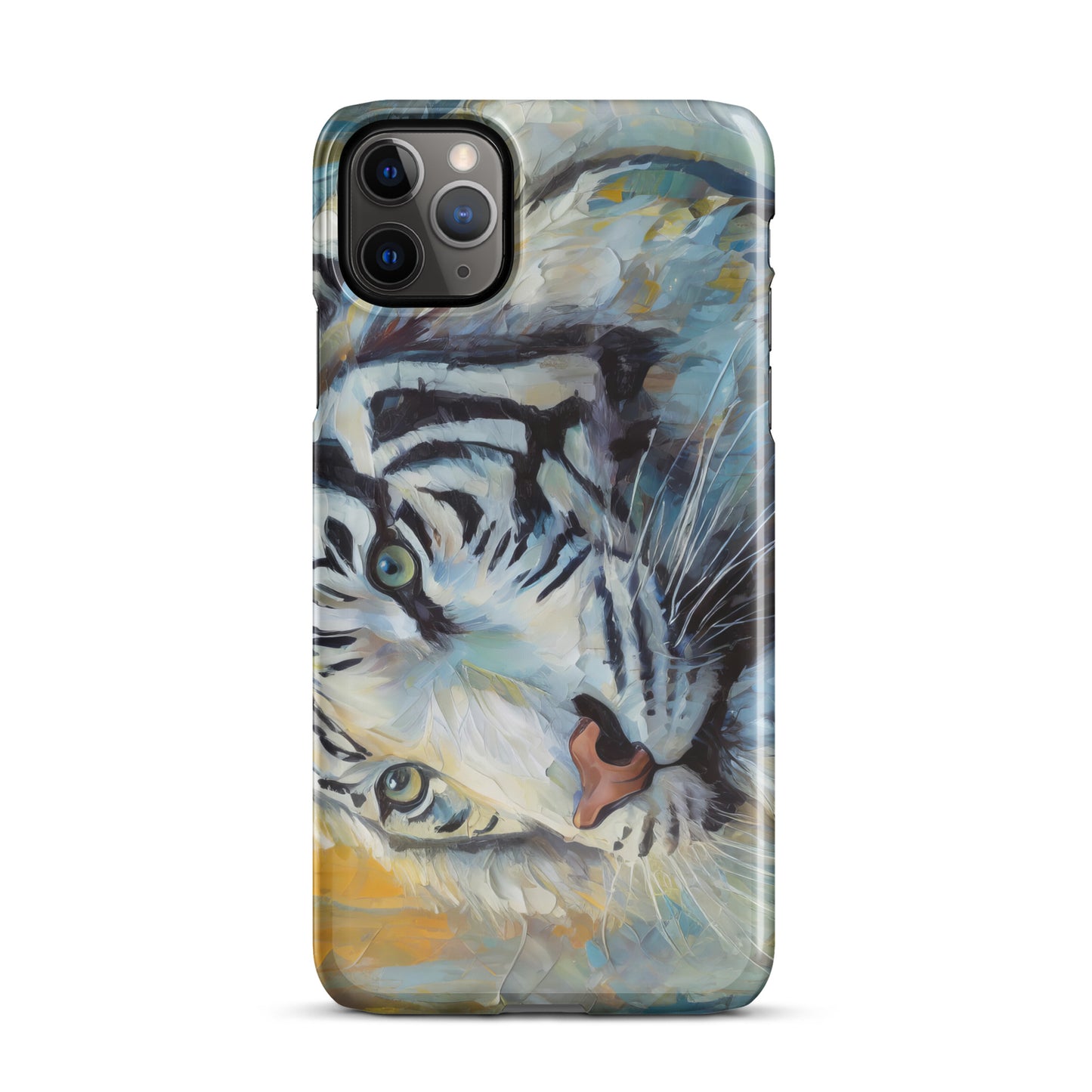 Snap case for iPhone - A White Tiger, Feline Art, Cat Art, Wildlife Art, Nature Art, Tiger Art, White Tiger Art, Wall Art, Living Room Art, Bedroom Art, Exotic Animal Art, Painting, Art,