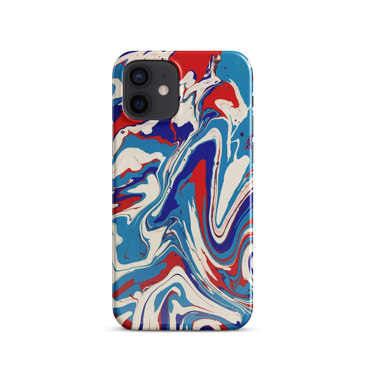 Snap case for iPhone® - Abstract I, Red, White and Blue, Talovon Art, Surreal Art, Stylized Art, Wall Art, Abstract Art, Flow Painting, Acrylic Painting, Colorful Art, Vibrant Art,