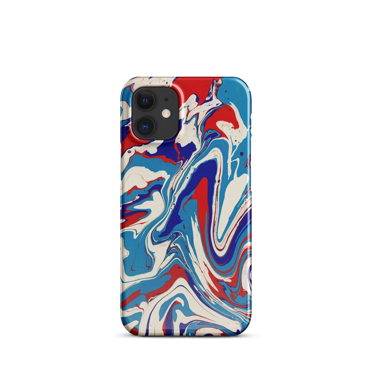 Snap case for iPhone® - Abstract I, Red, White and Blue, Talovon Art, Surreal Art, Stylized Art, Wall Art, Abstract Art, Flow Painting, Acrylic Painting, Colorful Art, Vibrant Art,