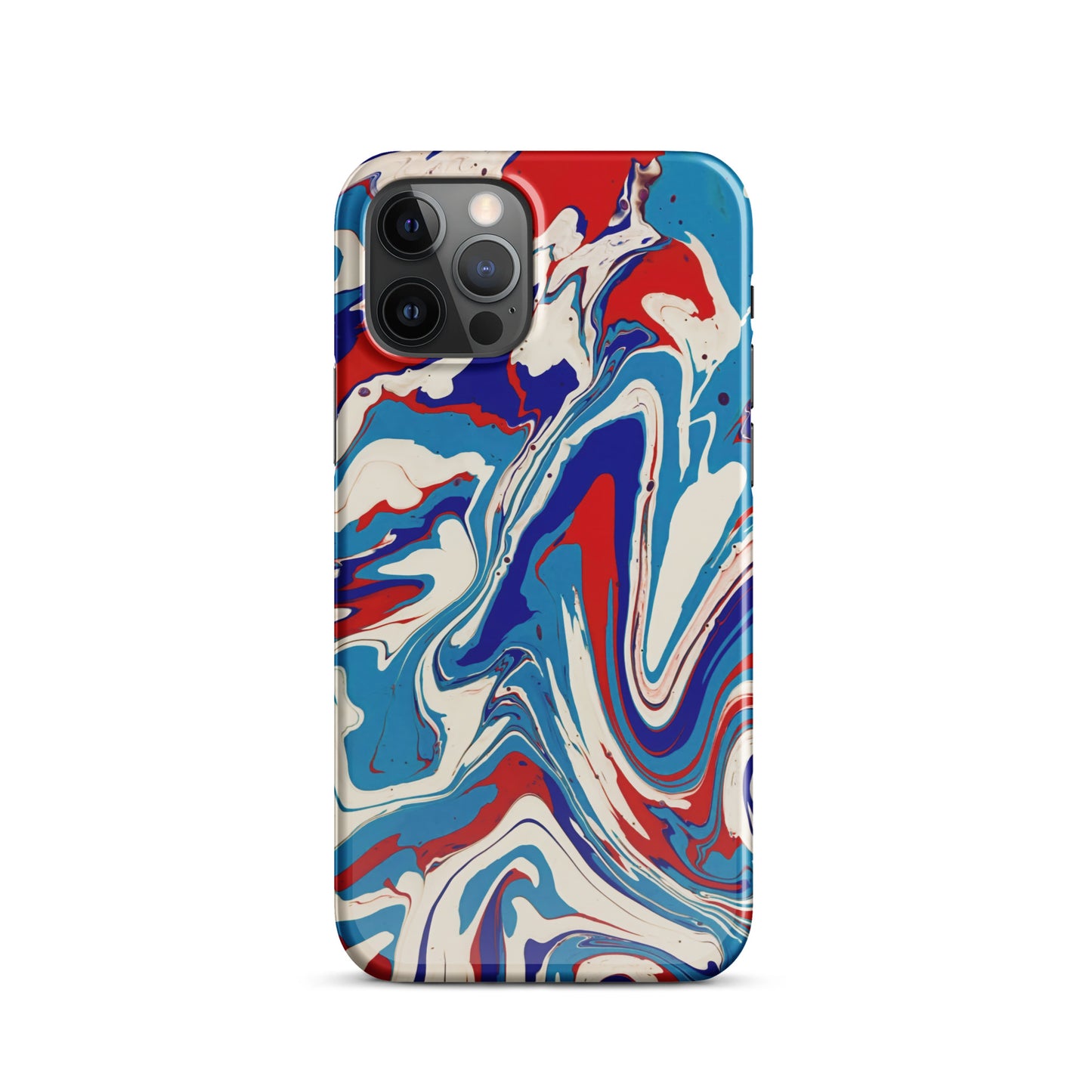 Snap case for iPhone® - Abstract I, Red, White and Blue, Talovon Art, Surreal Art, Stylized Art, Wall Art, Abstract Art, Flow Painting, Acrylic Painting, Colorful Art, Vibrant Art,