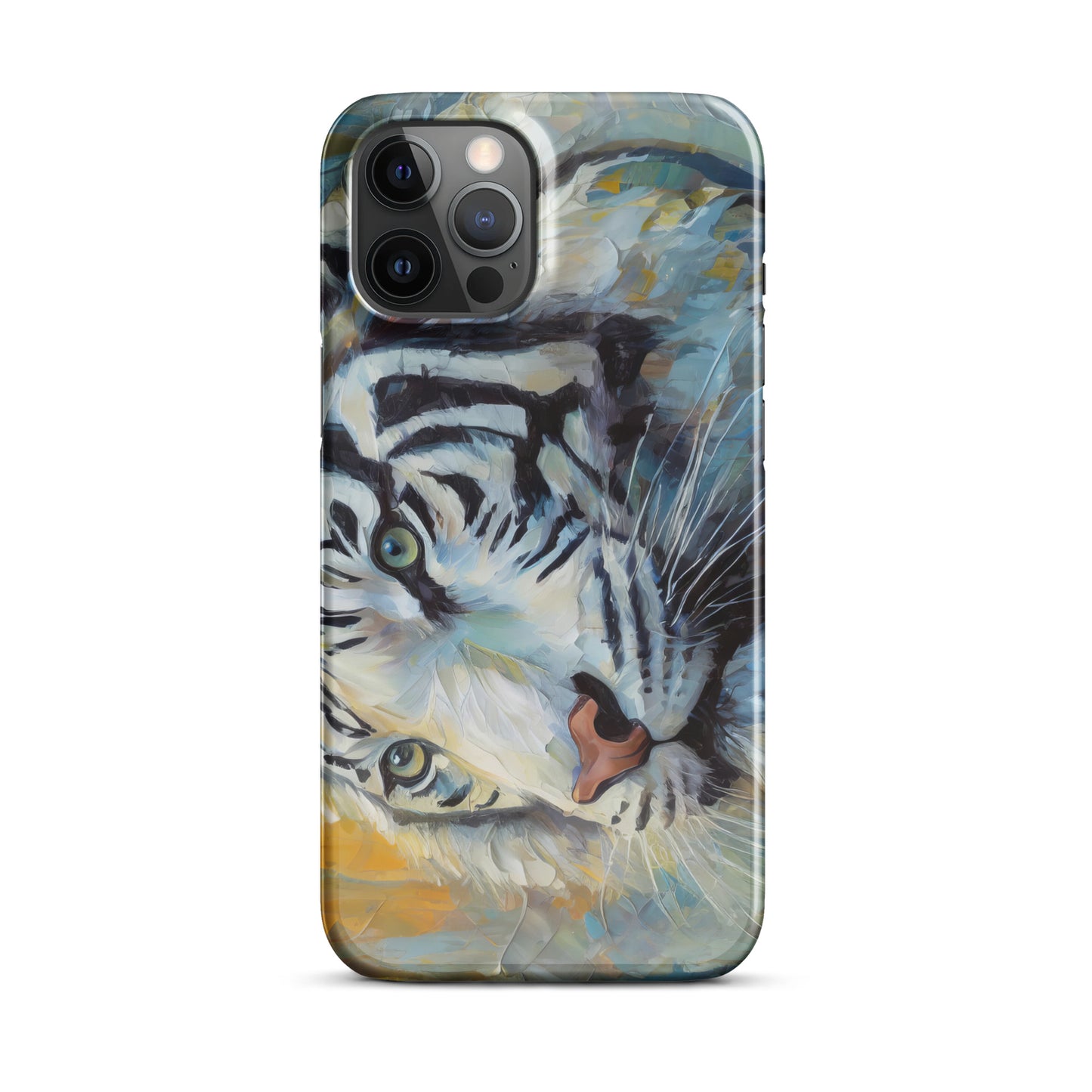 Snap case for iPhone - A White Tiger, Feline Art, Cat Art, Wildlife Art, Nature Art, Tiger Art, White Tiger Art, Wall Art, Living Room Art, Bedroom Art, Exotic Animal Art, Painting, Art,