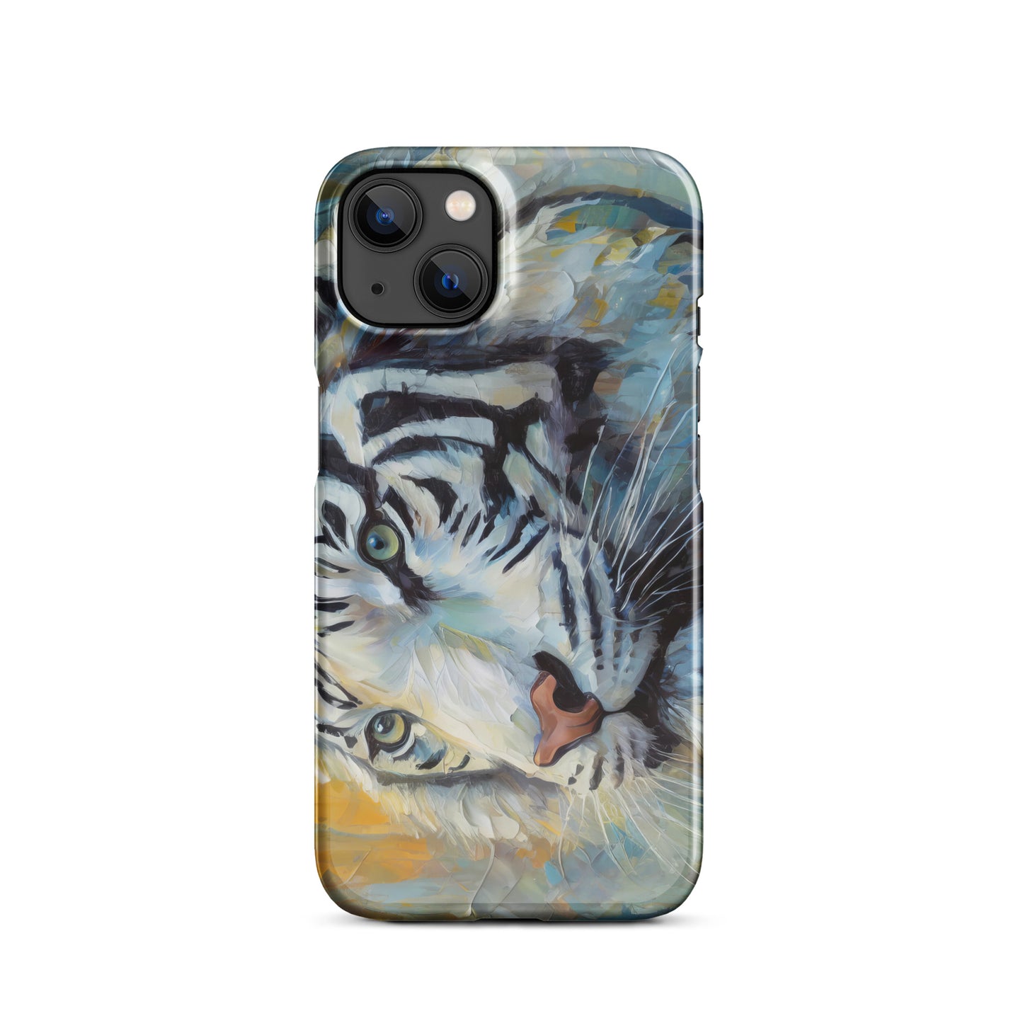 Snap case for iPhone - A White Tiger, Feline Art, Cat Art, Wildlife Art, Nature Art, Tiger Art, White Tiger Art, Wall Art, Living Room Art, Bedroom Art, Exotic Animal Art, Painting, Art,