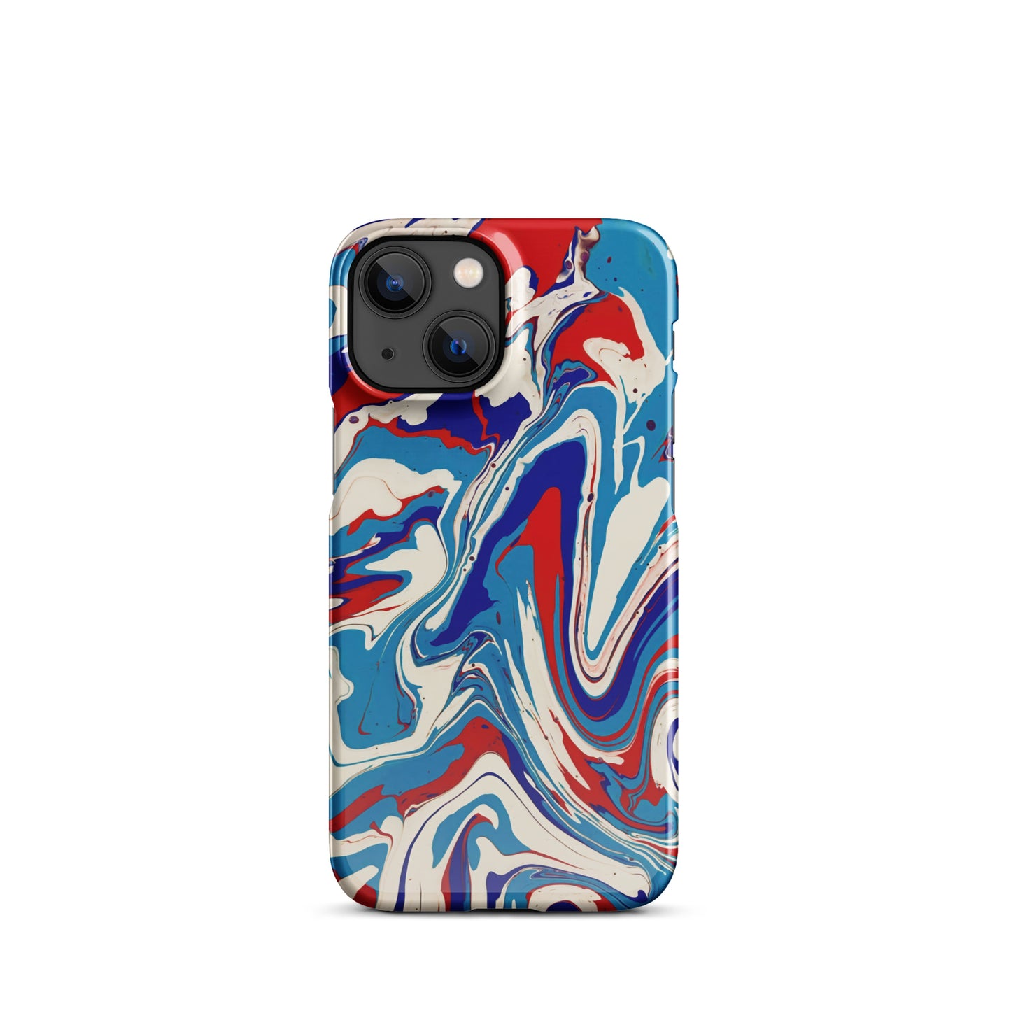 Snap case for iPhone® - Abstract I, Red, White and Blue, Talovon Art, Surreal Art, Stylized Art, Wall Art, Abstract Art, Flow Painting, Acrylic Painting, Colorful Art, Vibrant Art,