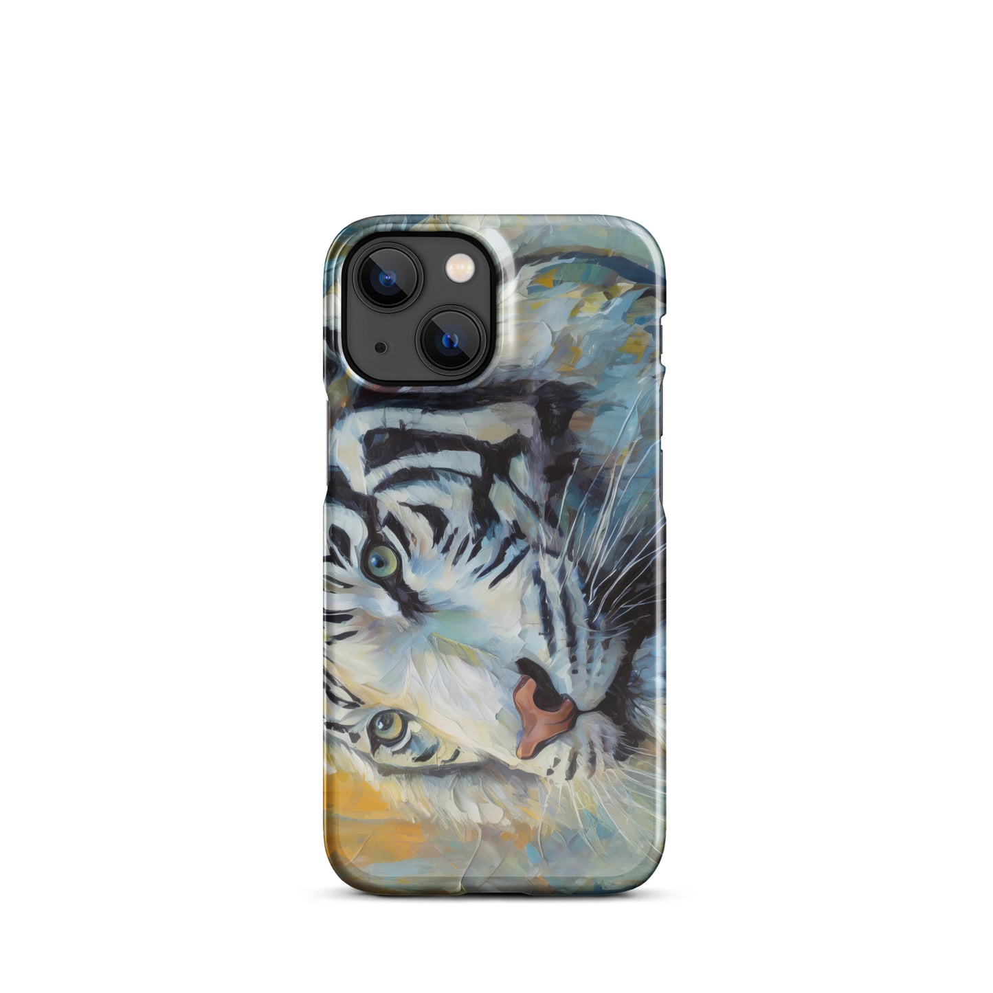 Snap case for iPhone - A White Tiger, Feline Art, Cat Art, Wildlife Art, Nature Art, Tiger Art, White Tiger Art, Wall Art, Living Room Art, Bedroom Art, Exotic Animal Art, Painting, Art,