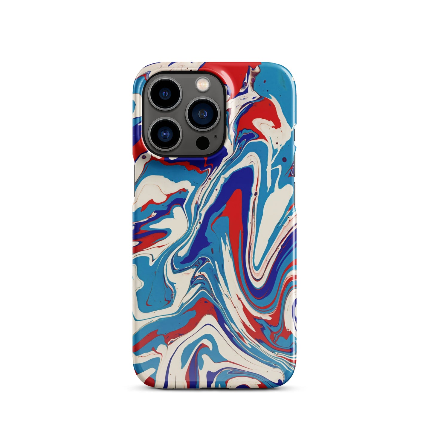 Snap case for iPhone® - Abstract I, Red, White and Blue, Talovon Art, Surreal Art, Stylized Art, Wall Art, Abstract Art, Flow Painting, Acrylic Painting, Colorful Art, Vibrant Art,