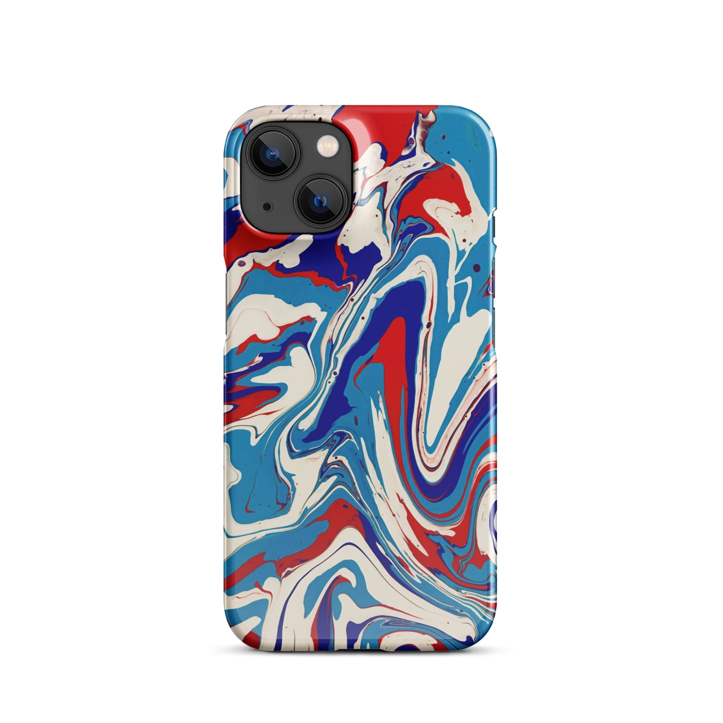 Snap case for iPhone® - Abstract I, Red, White and Blue, Talovon Art, Surreal Art, Stylized Art, Wall Art, Abstract Art, Flow Painting, Acrylic Painting, Colorful Art, Vibrant Art,