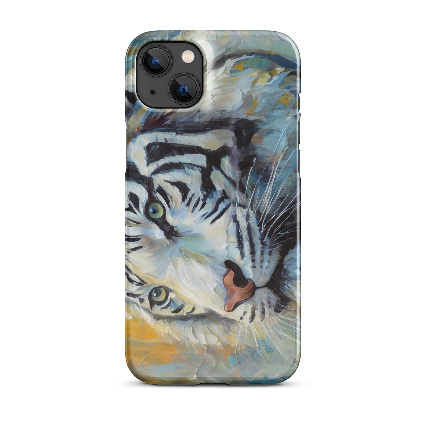 Snap case for iPhone - A White Tiger, Feline Art, Cat Art, Wildlife Art, Nature Art, Tiger Art, White Tiger Art, Wall Art, Living Room Art, Bedroom Art, Exotic Animal Art, Painting, Art,