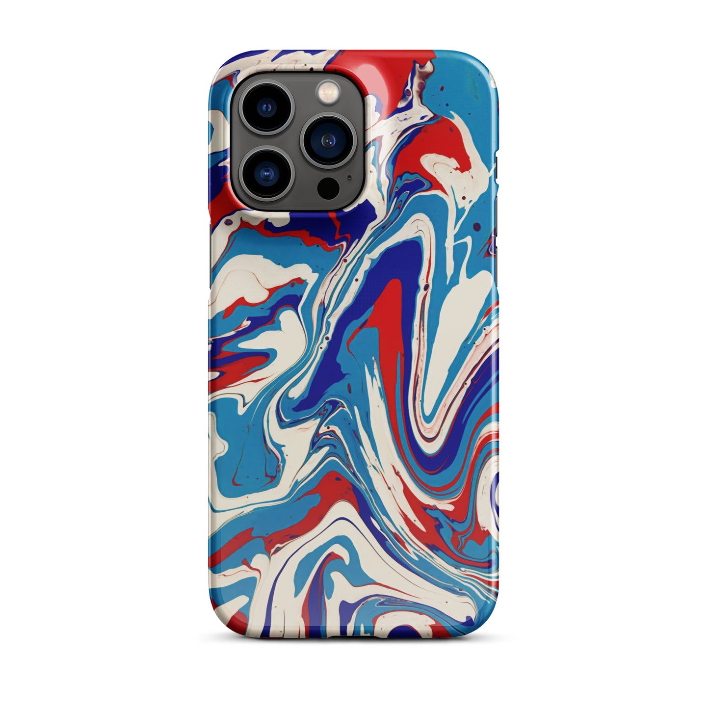 Snap case for iPhone® - Abstract I, Red, White and Blue, Talovon Art, Surreal Art, Stylized Art, Wall Art, Abstract Art, Flow Painting, Acrylic Painting, Colorful Art, Vibrant Art,