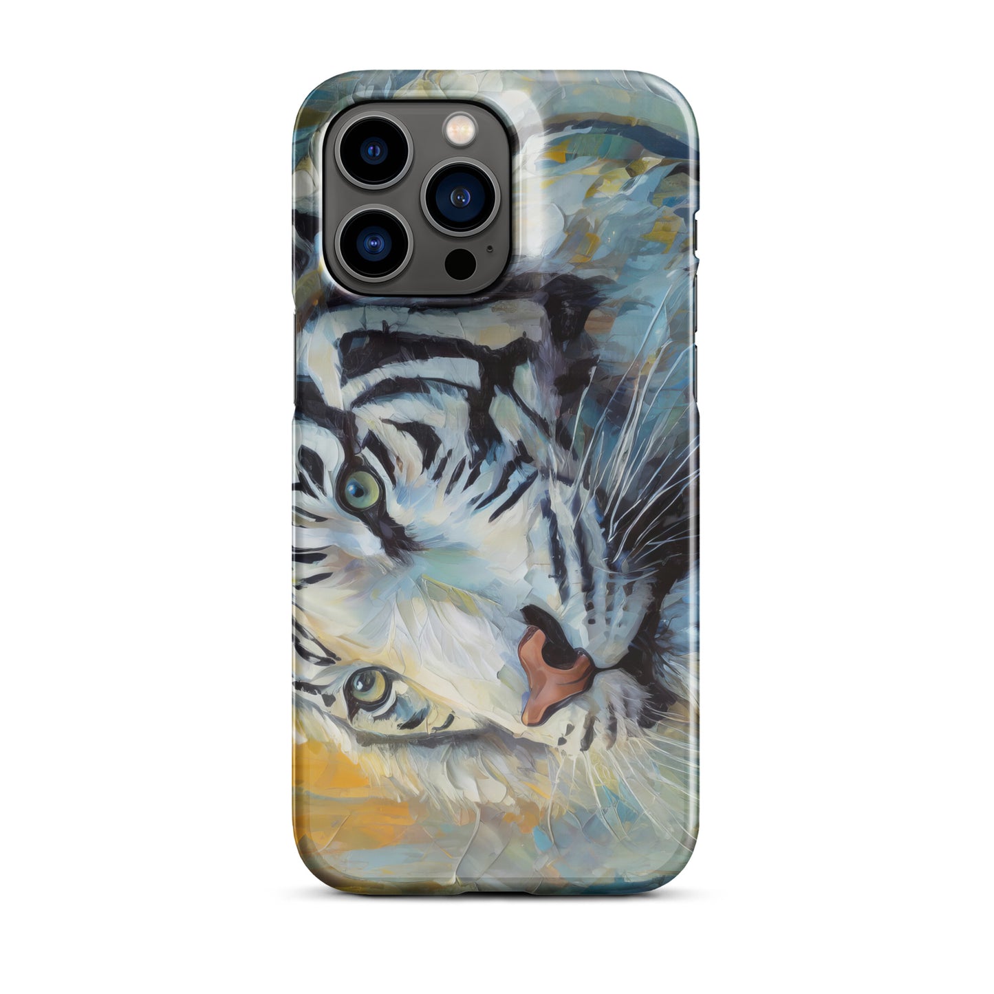 Snap case for iPhone - A White Tiger, Feline Art, Cat Art, Wildlife Art, Nature Art, Tiger Art, White Tiger Art, Wall Art, Living Room Art, Bedroom Art, Exotic Animal Art, Painting, Art,