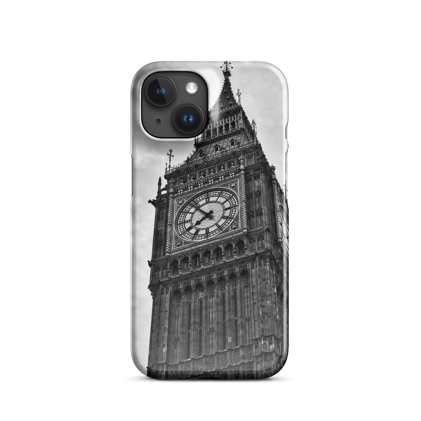 Snap Case For iPhone® - Big Ben, Photo Art, Black And White Art, Gothic Art, Tech Art, Phone Case, Home Décor, London, Britain, UK, Travel, Photography, Black And White,