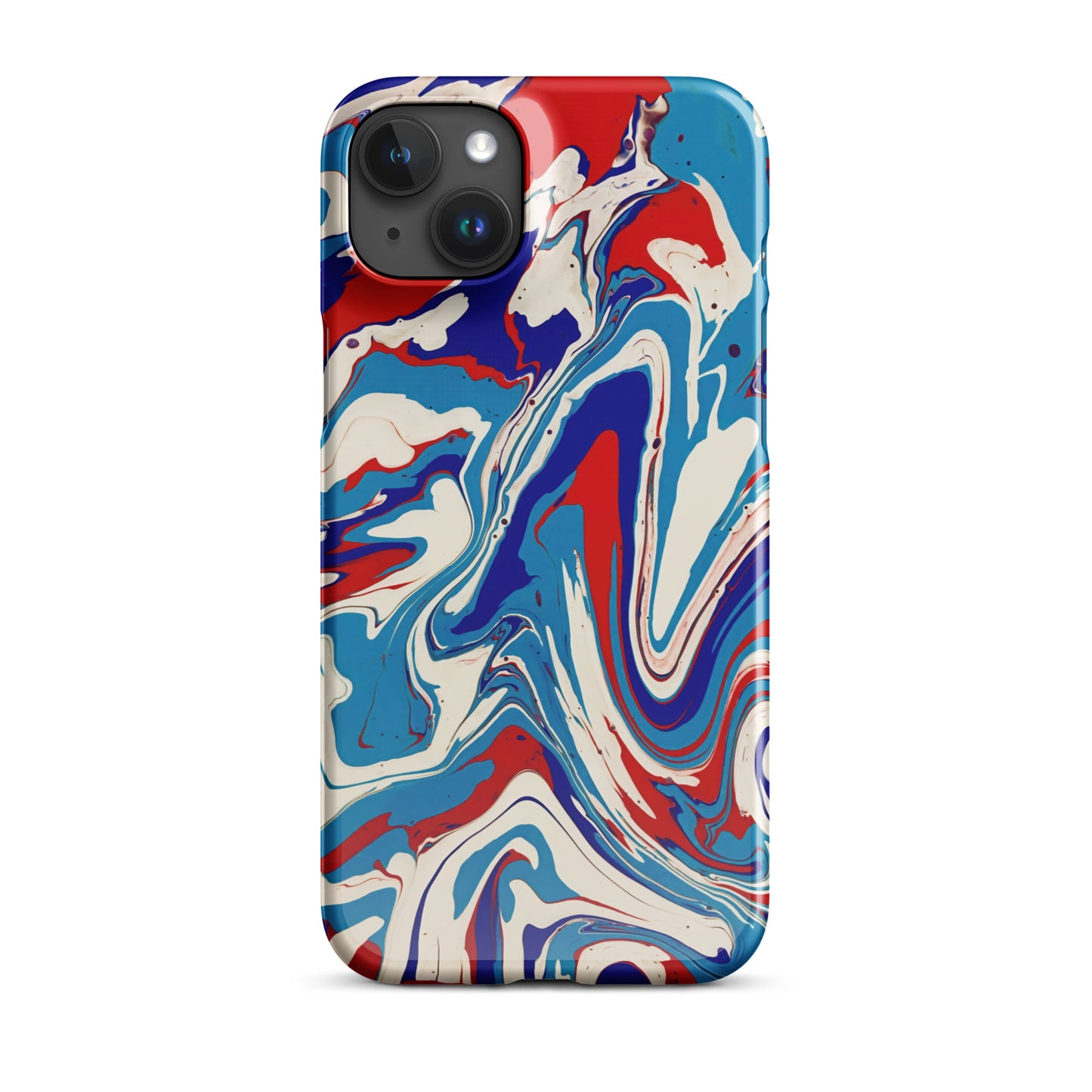 Snap case for iPhone® - Abstract I, Red, White and Blue, Talovon Art, Surreal Art, Stylized Art, Wall Art, Abstract Art, Flow Painting, Acrylic Painting, Colorful Art, Vibrant Art,