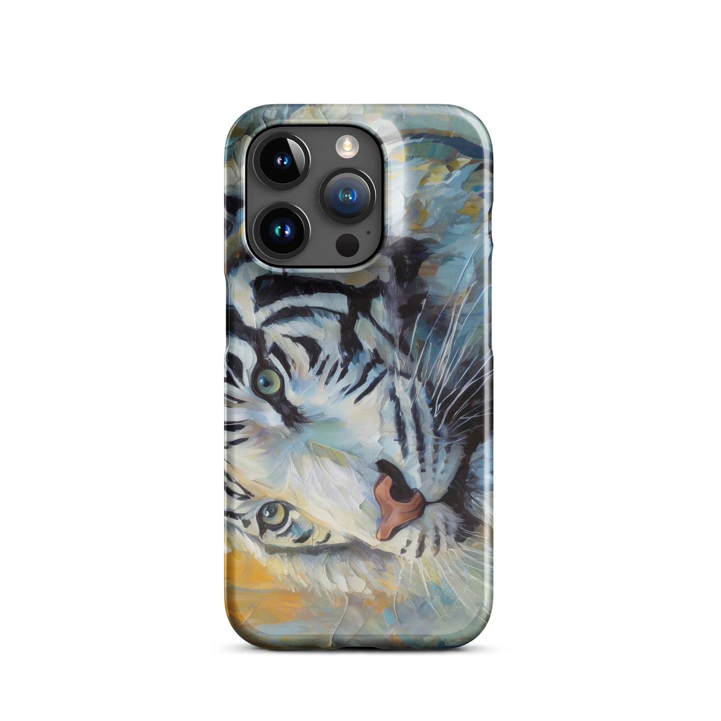 Snap case for iPhone - A White Tiger, Feline Art, Cat Art, Wildlife Art, Nature Art, Tiger Art, White Tiger Art, Wall Art, Living Room Art, Bedroom Art, Exotic Animal Art, Painting, Art,