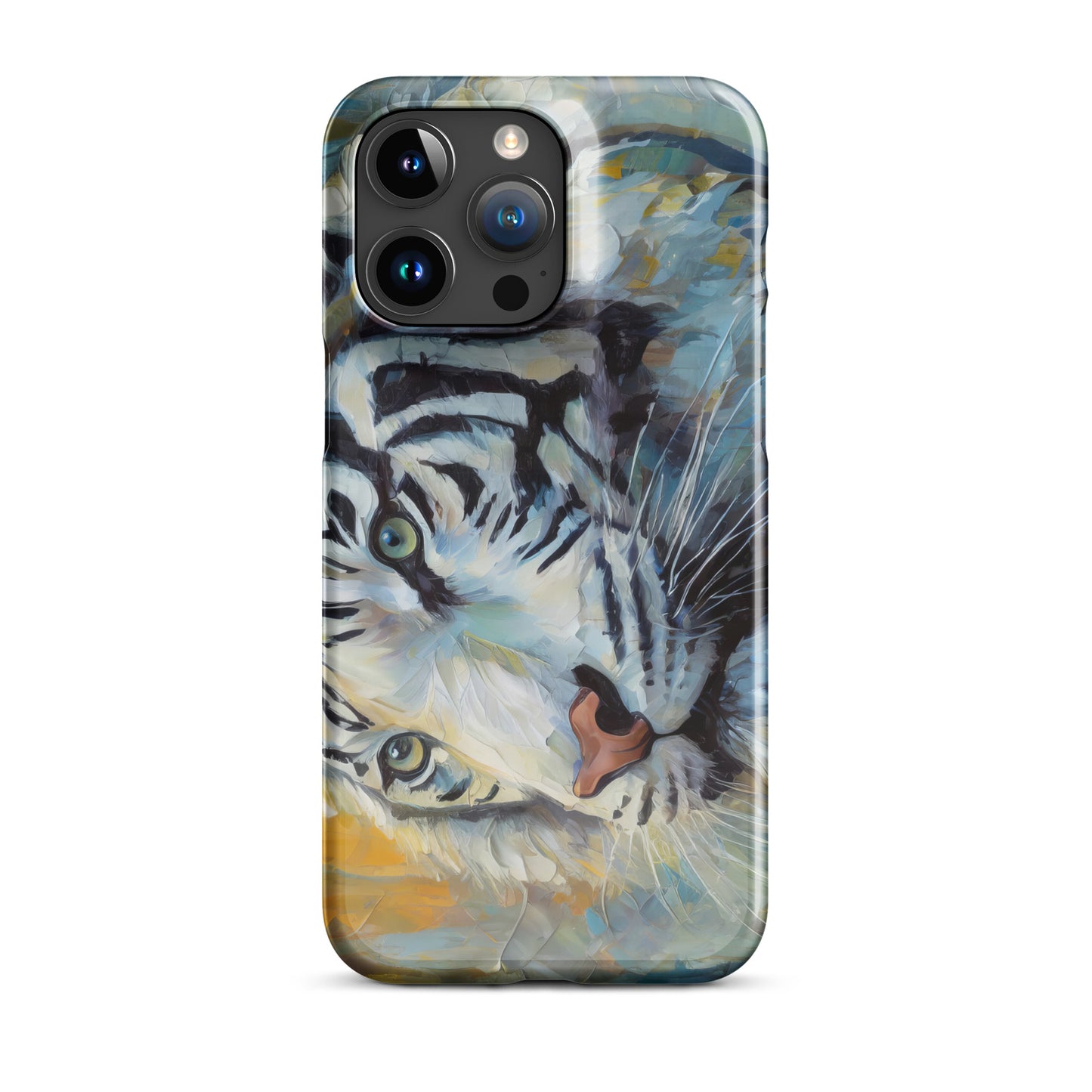 Snap case for iPhone - A White Tiger, Feline Art, Cat Art, Wildlife Art, Nature Art, Tiger Art, White Tiger Art, Wall Art, Living Room Art, Bedroom Art, Exotic Animal Art, Painting, Art,