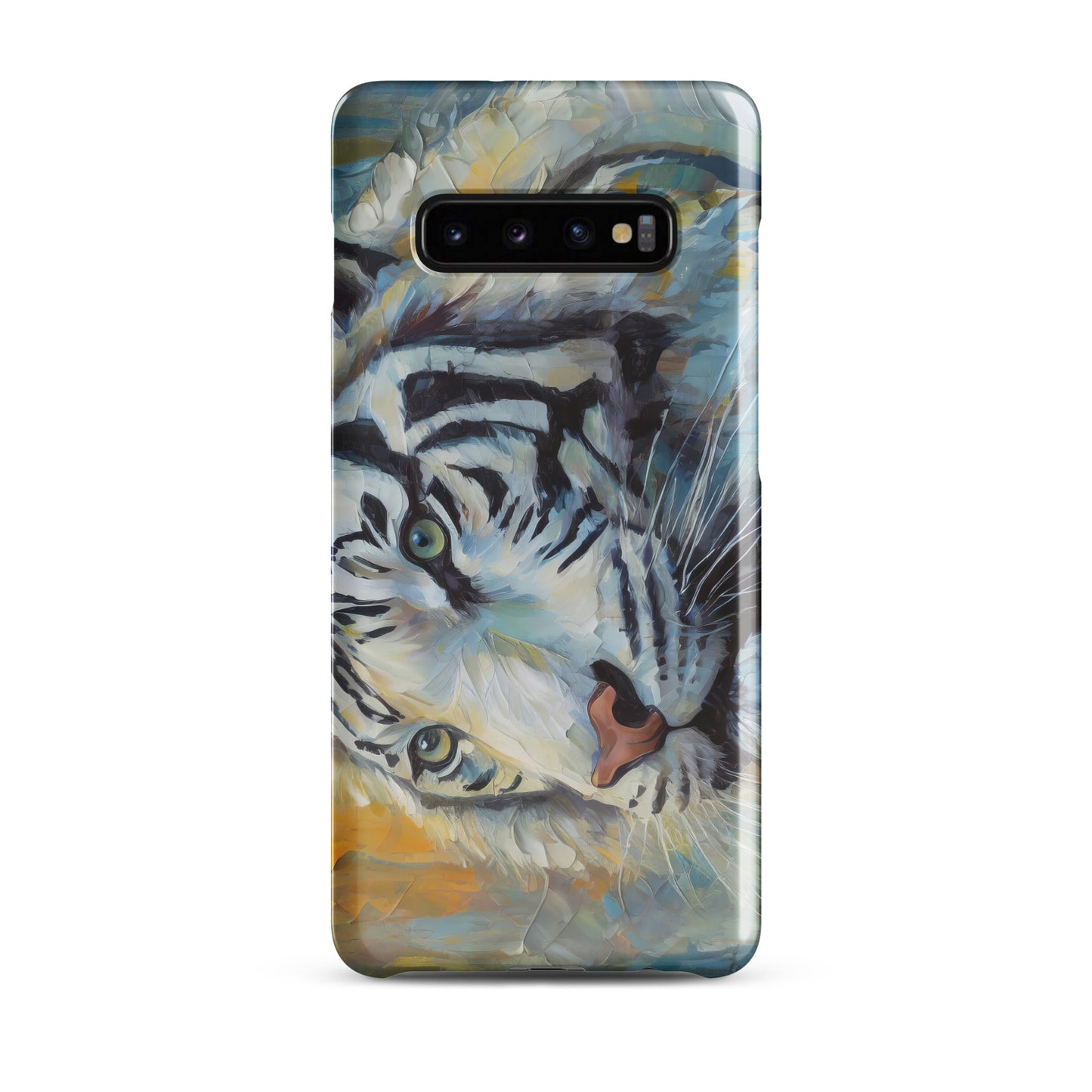 Snap case for Samsung® - A White Tiger, Feline Art, Cat Art, Wildlife Art, Nature Art, Tiger Art, White Tiger Art, Wall Art, Living Room Art, Bedroom Art, Exotic Animal Art, Painting, Art,