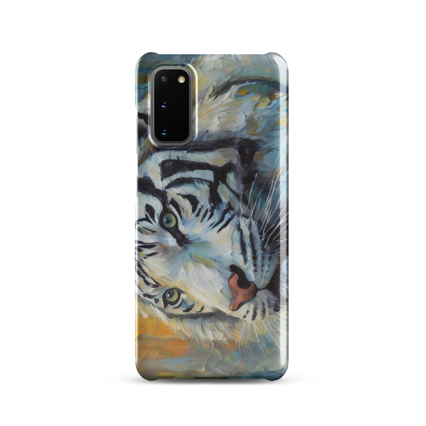 Snap case for Samsung® - A White Tiger, Feline Art, Cat Art, Wildlife Art, Nature Art, Tiger Art, White Tiger Art, Wall Art, Living Room Art, Bedroom Art, Exotic Animal Art, Painting, Art,