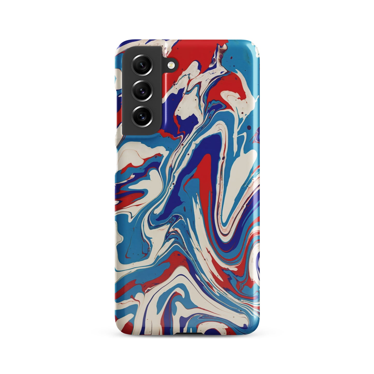 Snap case for Samsung® - Abstract I, Red, White and Blue, Talovon Art, Surreal Art, Stylized Art, Wall Art, Abstract Art, Flow Painting, Acrylic Painting, Colorful Art, Vibrant Art,