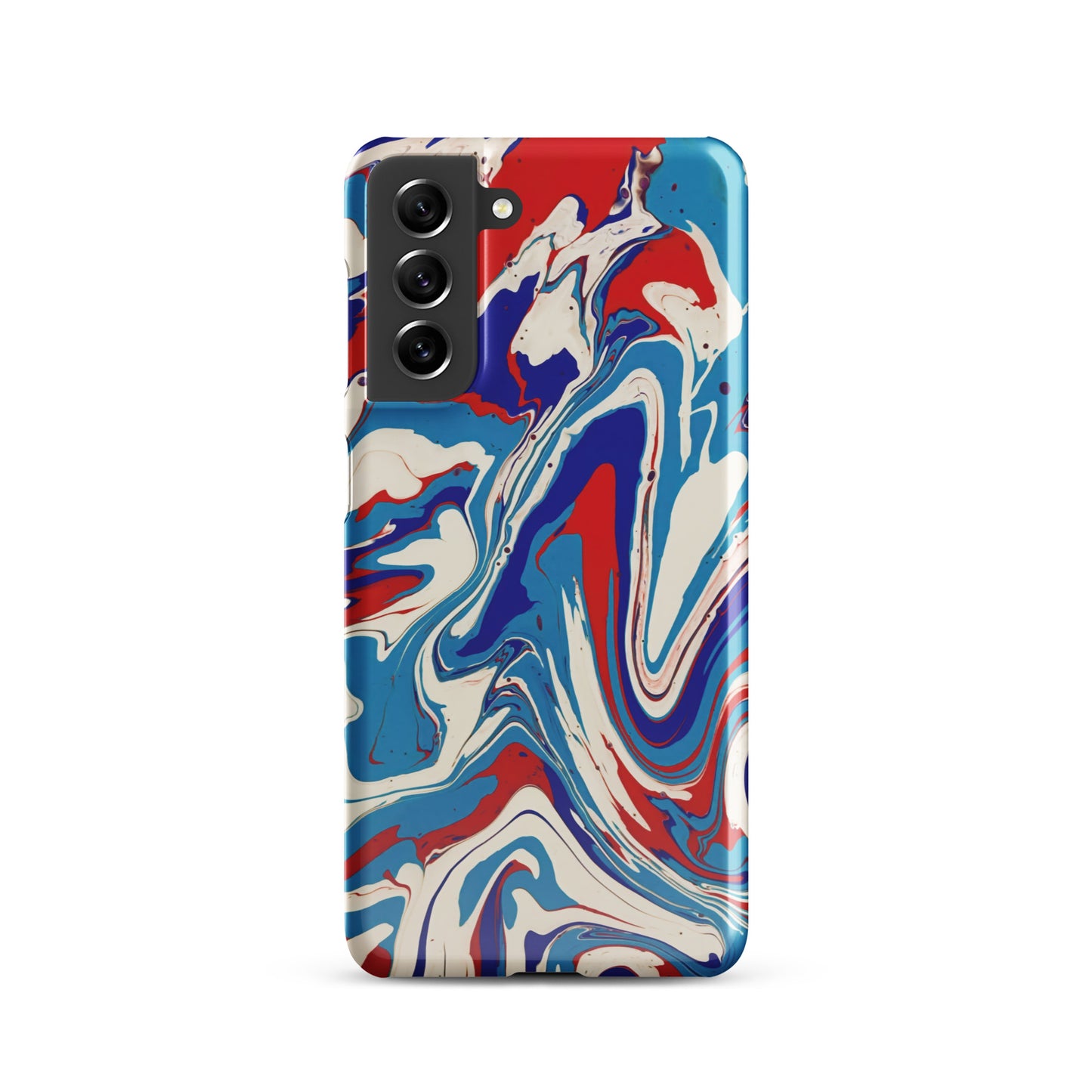 Snap case for Samsung® - Abstract I, Red, White and Blue, Talovon Art, Surreal Art, Stylized Art, Wall Art, Abstract Art, Flow Painting, Acrylic Painting, Colorful Art, Vibrant Art,