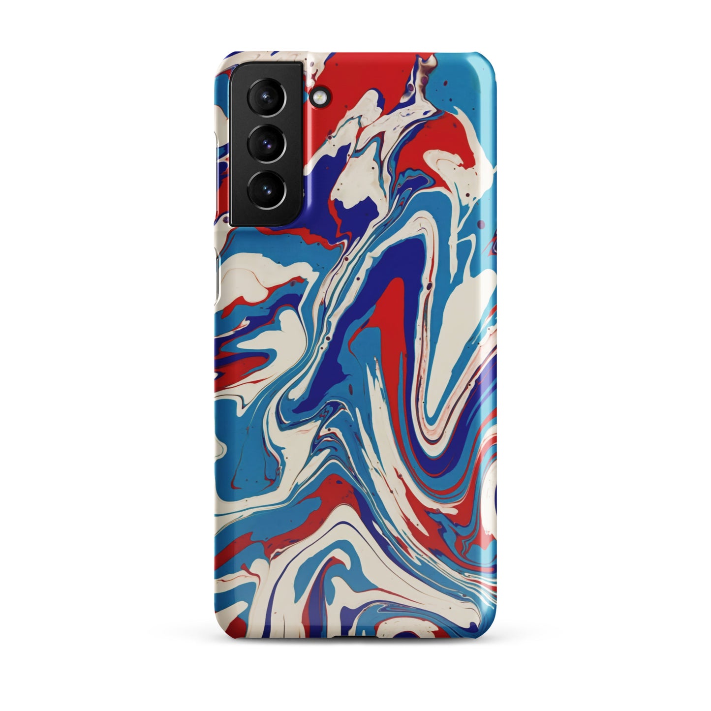 Snap case for Samsung® - Abstract I, Red, White and Blue, Talovon Art, Surreal Art, Stylized Art, Wall Art, Abstract Art, Flow Painting, Acrylic Painting, Colorful Art, Vibrant Art,