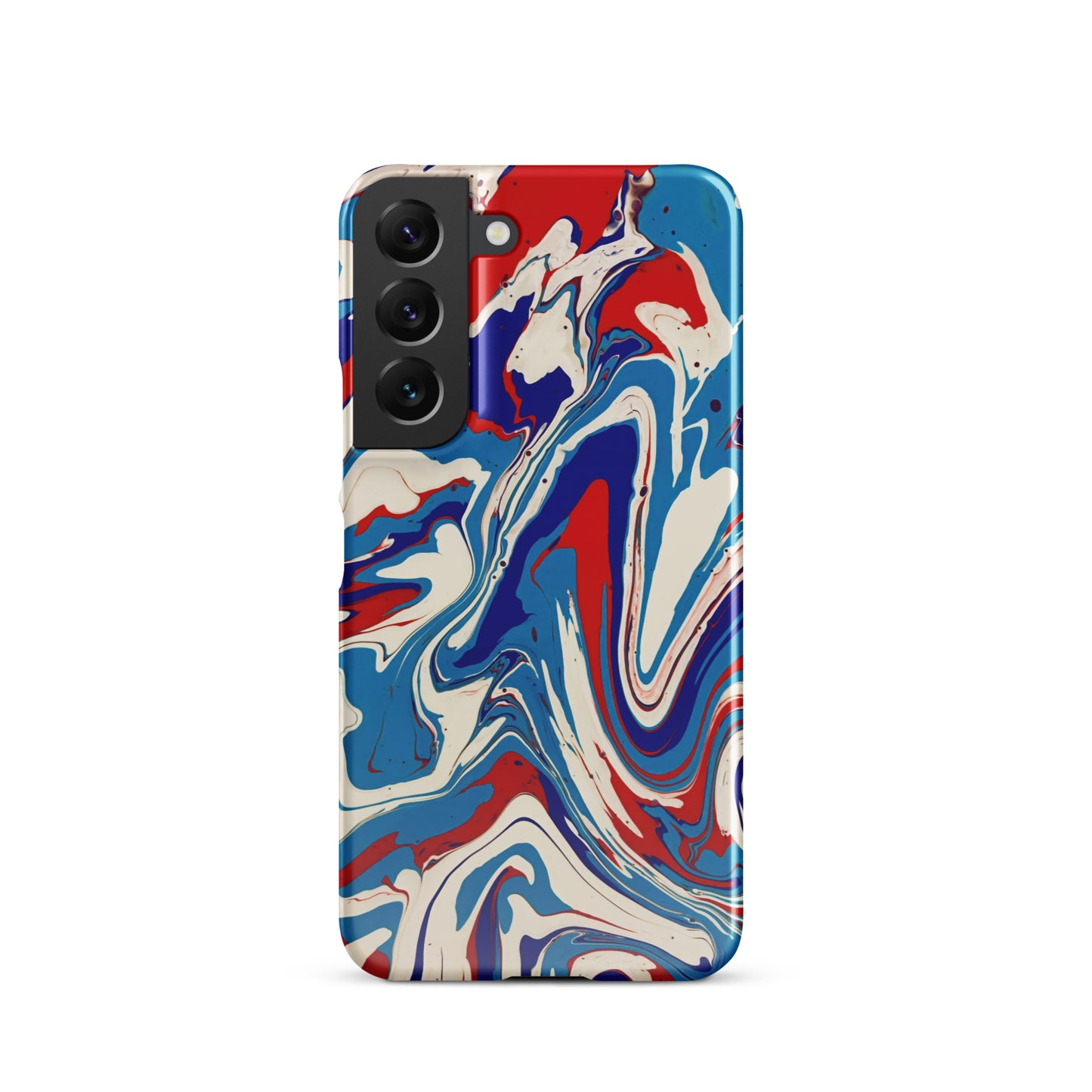 Snap case for Samsung® - Abstract I, Red, White and Blue, Talovon Art, Surreal Art, Stylized Art, Wall Art, Abstract Art, Flow Painting, Acrylic Painting, Colorful Art, Vibrant Art,