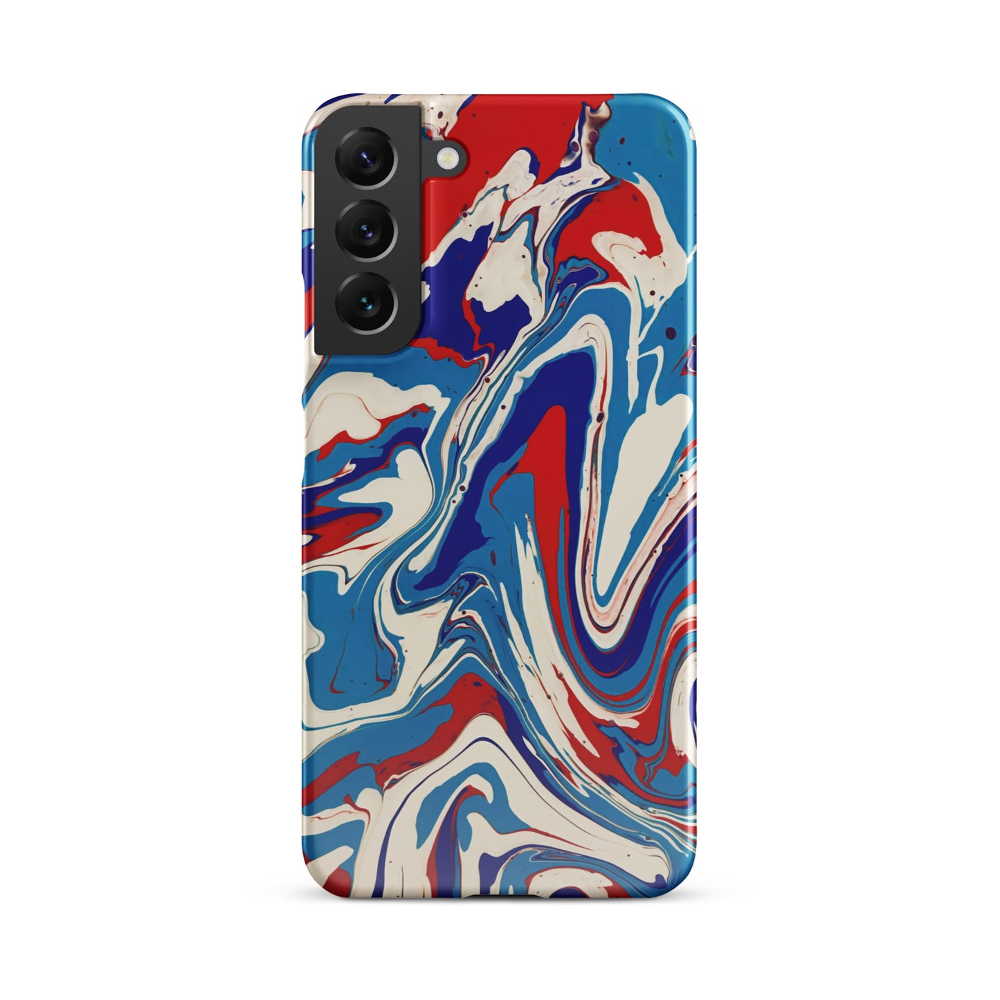 Snap case for Samsung® - Abstract I, Red, White and Blue, Talovon Art, Surreal Art, Stylized Art, Wall Art, Abstract Art, Flow Painting, Acrylic Painting, Colorful Art, Vibrant Art,