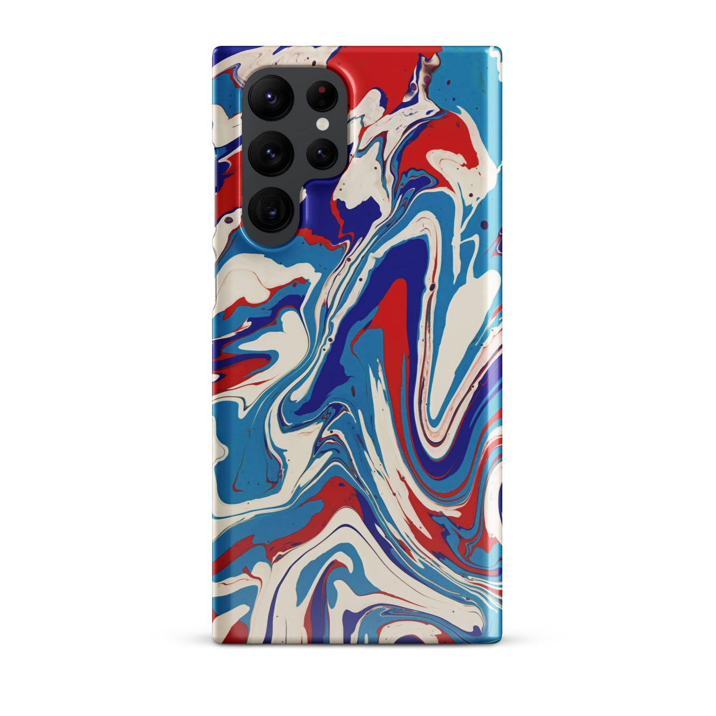 Snap case for Samsung® - Abstract I, Red, White and Blue, Talovon Art, Surreal Art, Stylized Art, Wall Art, Abstract Art, Flow Painting, Acrylic Painting, Colorful Art, Vibrant Art,