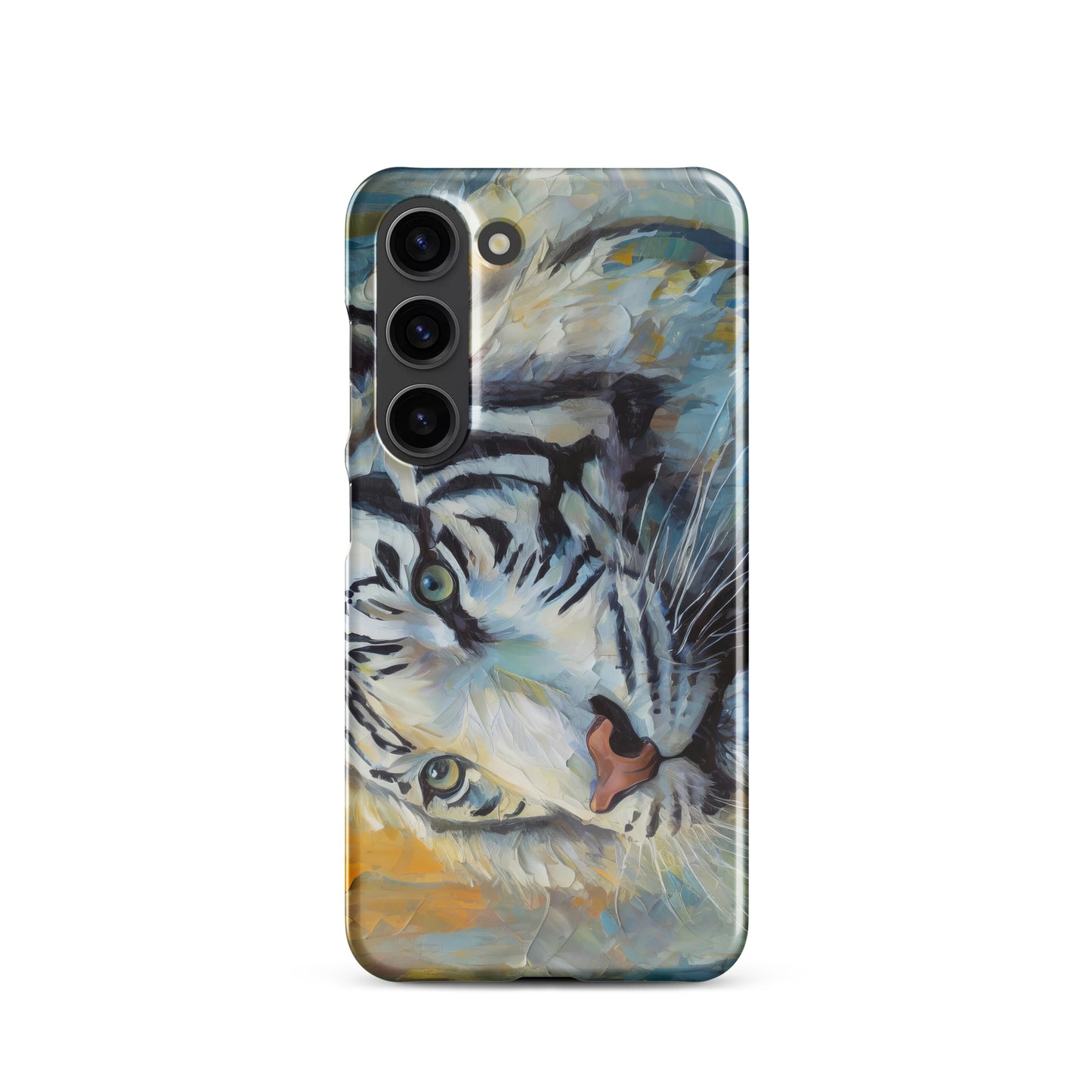 Snap case for Samsung® - A White Tiger, Feline Art, Cat Art, Wildlife Art, Nature Art, Tiger Art, White Tiger Art, Wall Art, Living Room Art, Bedroom Art, Exotic Animal Art, Painting, Art,