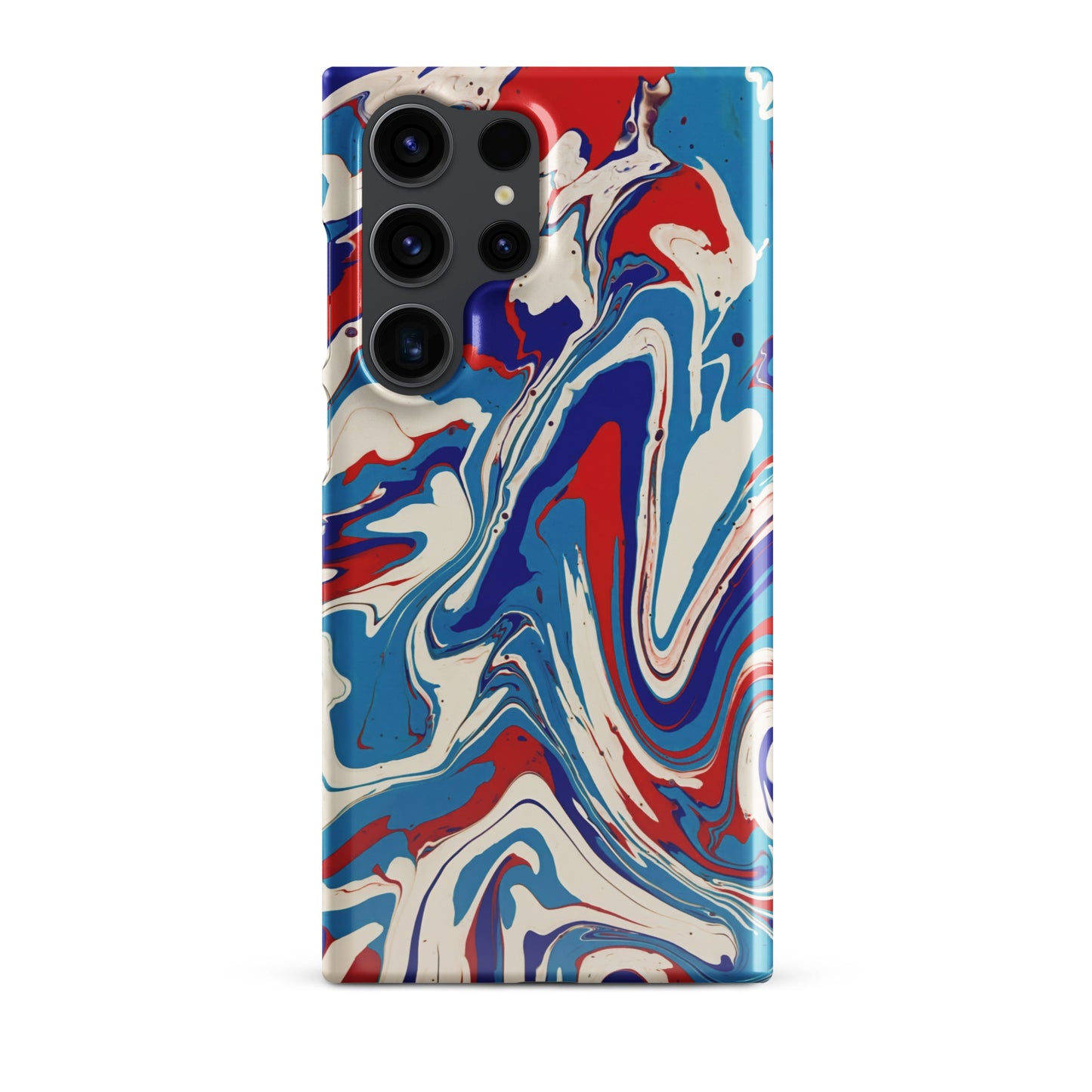 Snap case for Samsung® - Abstract I, Red, White and Blue, Talovon Art, Surreal Art, Stylized Art, Wall Art, Abstract Art, Flow Painting, Acrylic Painting, Colorful Art, Vibrant Art,